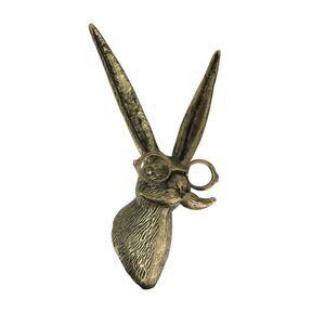 Gold Hare Head Wall Hanging – Whimsical Decor with Glasses & Mustache